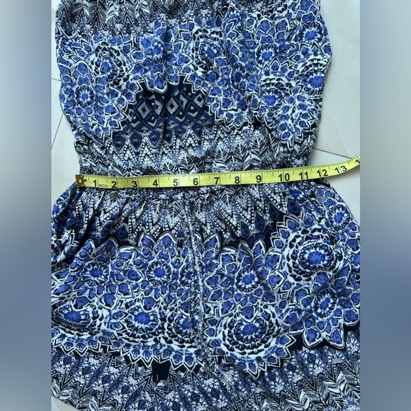 ANGIE Elephant Printed Strapless Romper Medium lightweight summer jumpsuit - Picture 7 of 16